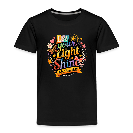 Let Your Light Shine Christian Toddler T-Shirt - ClaimedbyGodDesigns
