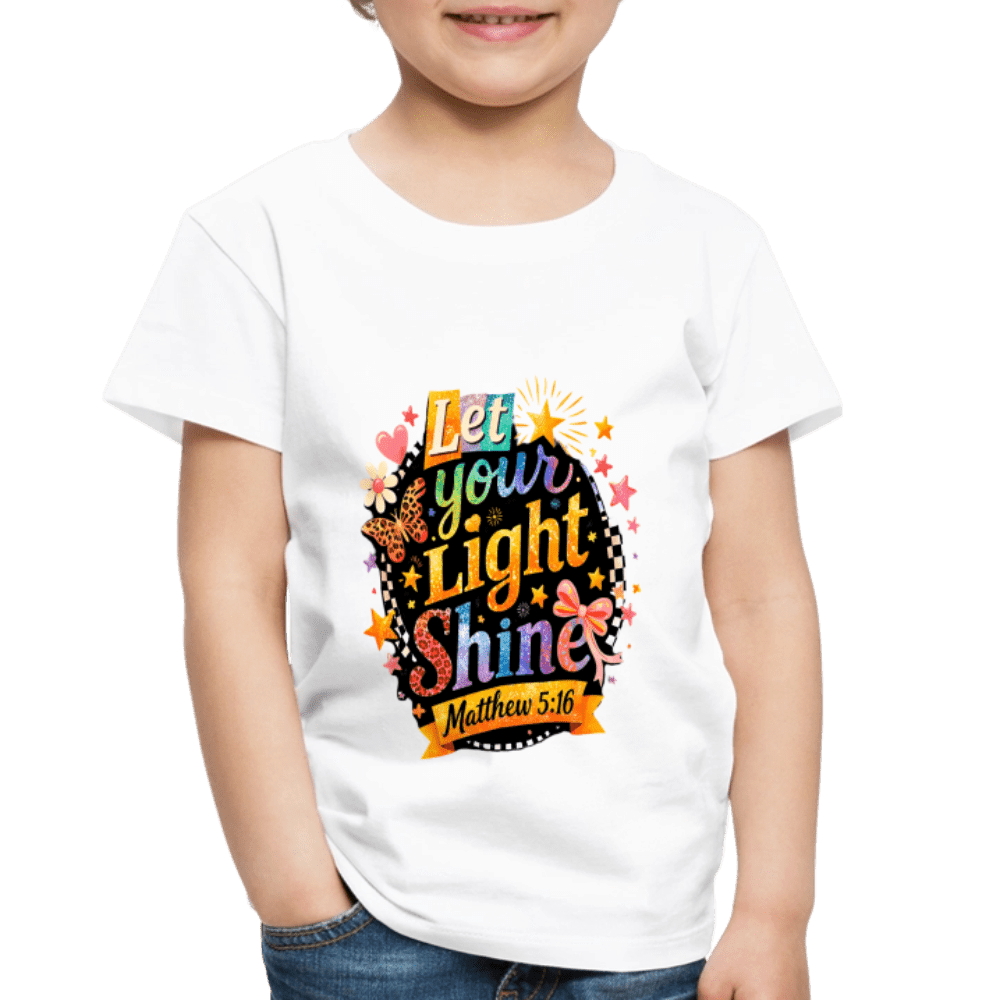 Let Your Light Shine Christian Toddler T-Shirt - ClaimedbyGodDesigns