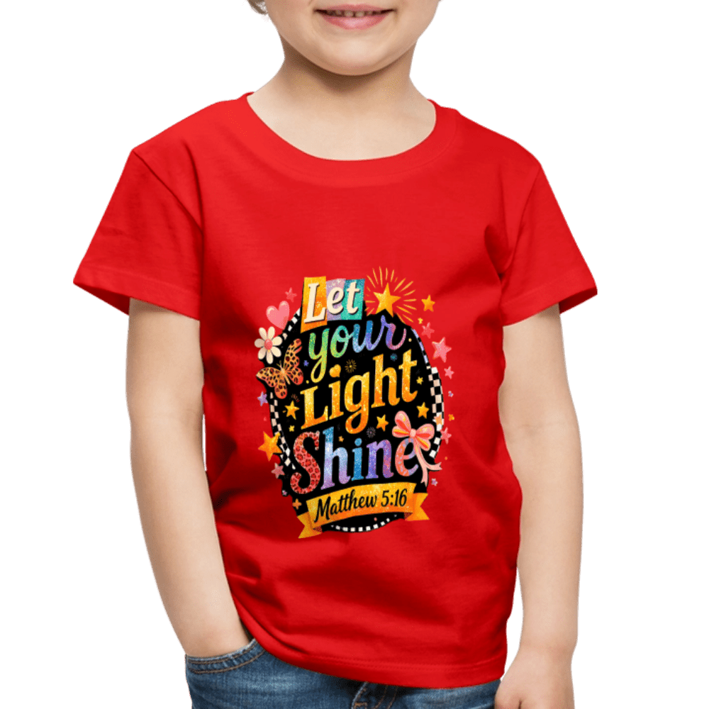 Let Your Light Shine Christian Toddler T-Shirt - ClaimedbyGodDesigns