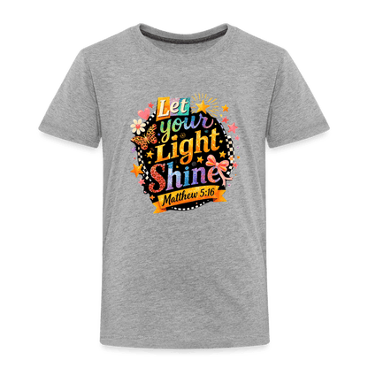 Let Your Light Shine Christian Toddler T-Shirt - ClaimedbyGodDesigns