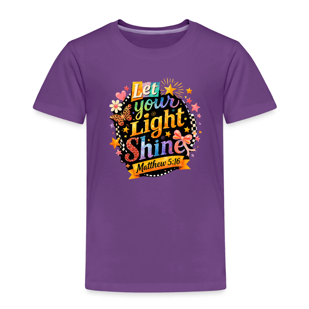 Let Your Light Shine Christian Toddler T-Shirt - ClaimedbyGodDesigns