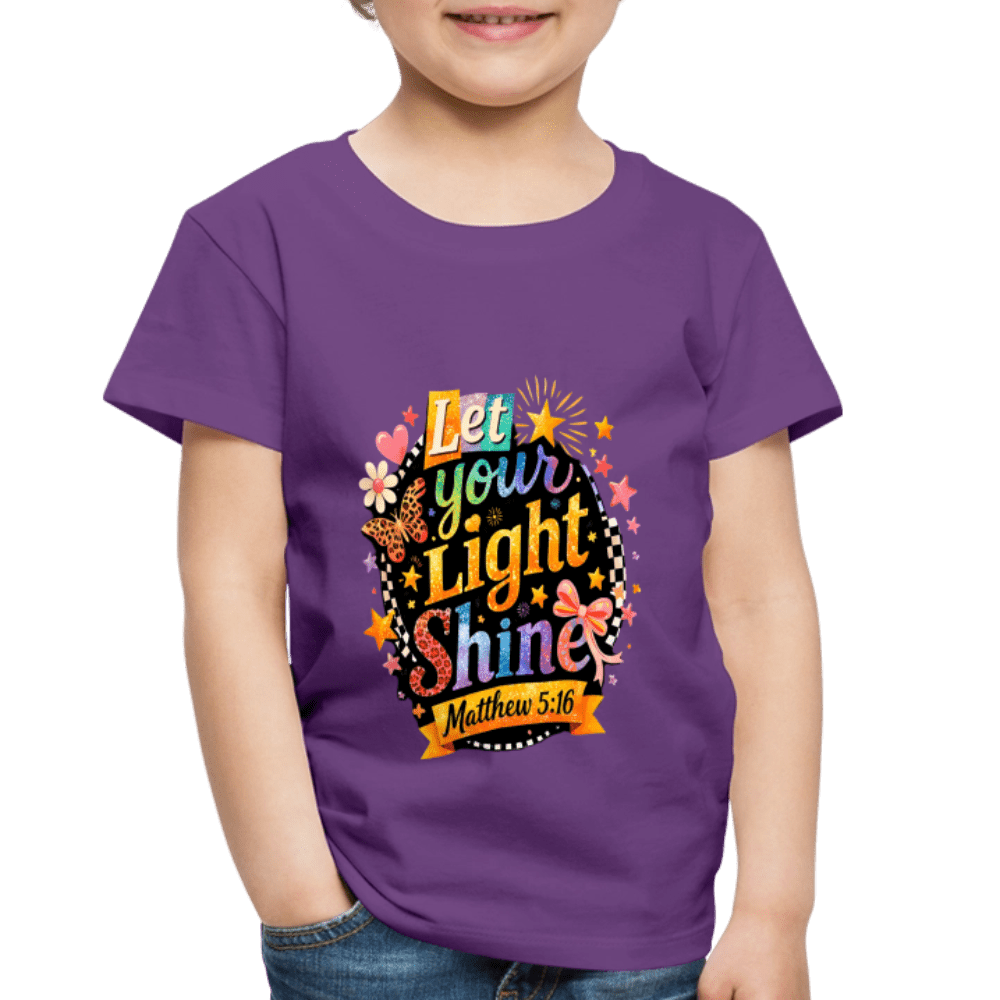 Let Your Light Shine Christian Toddler T-Shirt - ClaimedbyGodDesigns