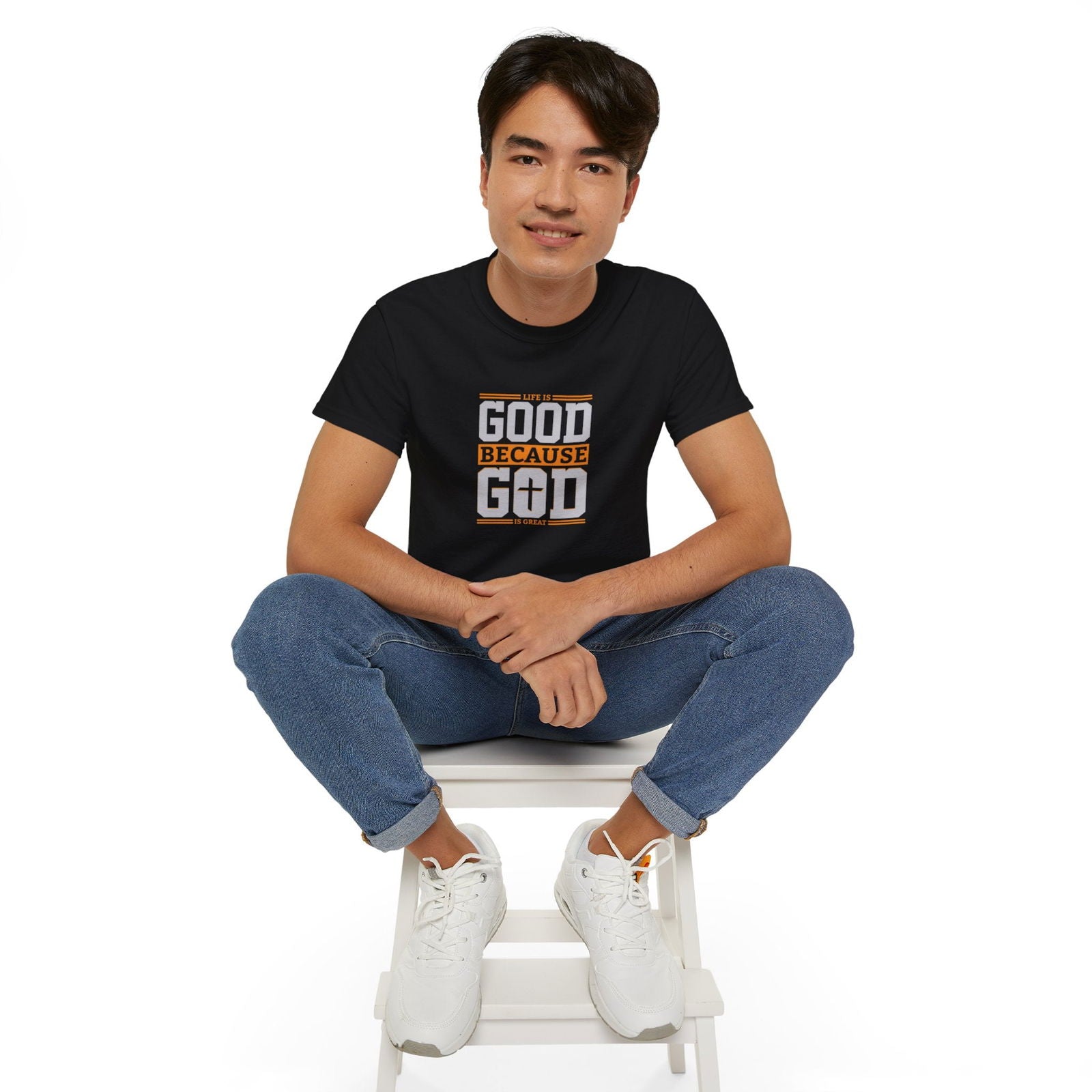 Life Is Good Because God Is Great Unisex Christian Ultra Cotton Tee - ClaimedbyGodDesigns