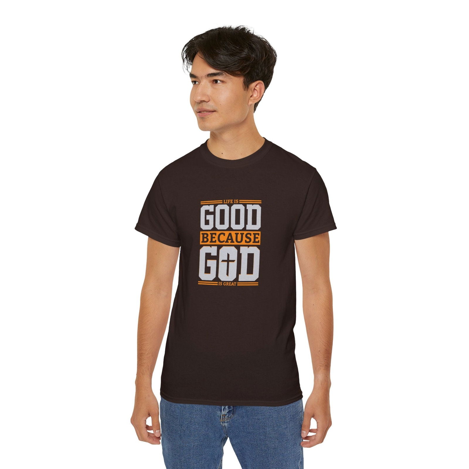 Life Is Good Because God Is Great Unisex Christian Ultra Cotton Tee - ClaimedbyGodDesigns