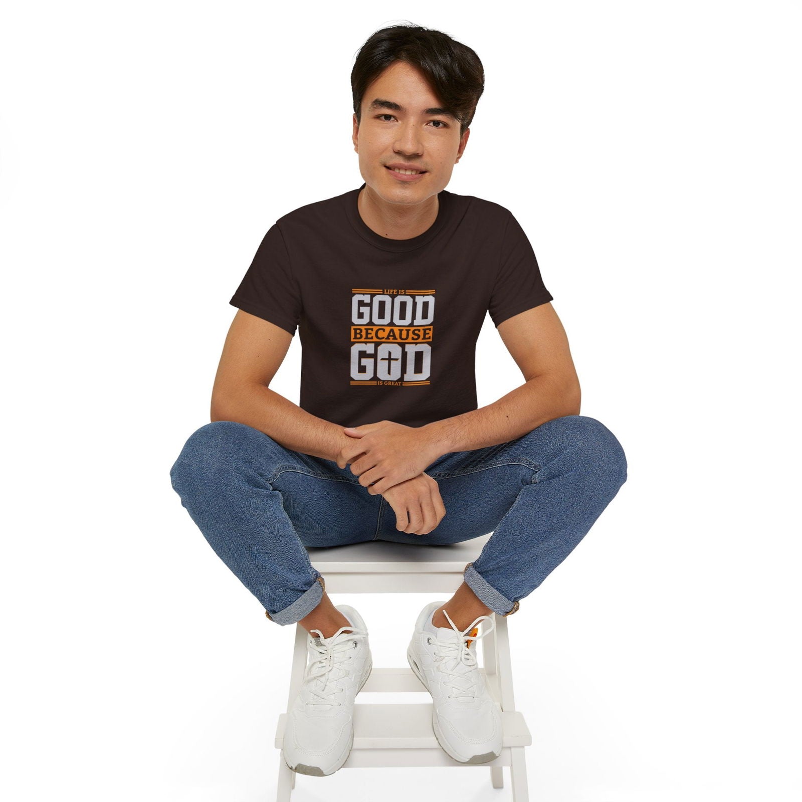 Life Is Good Because God Is Great Unisex Christian Ultra Cotton Tee - ClaimedbyGodDesigns