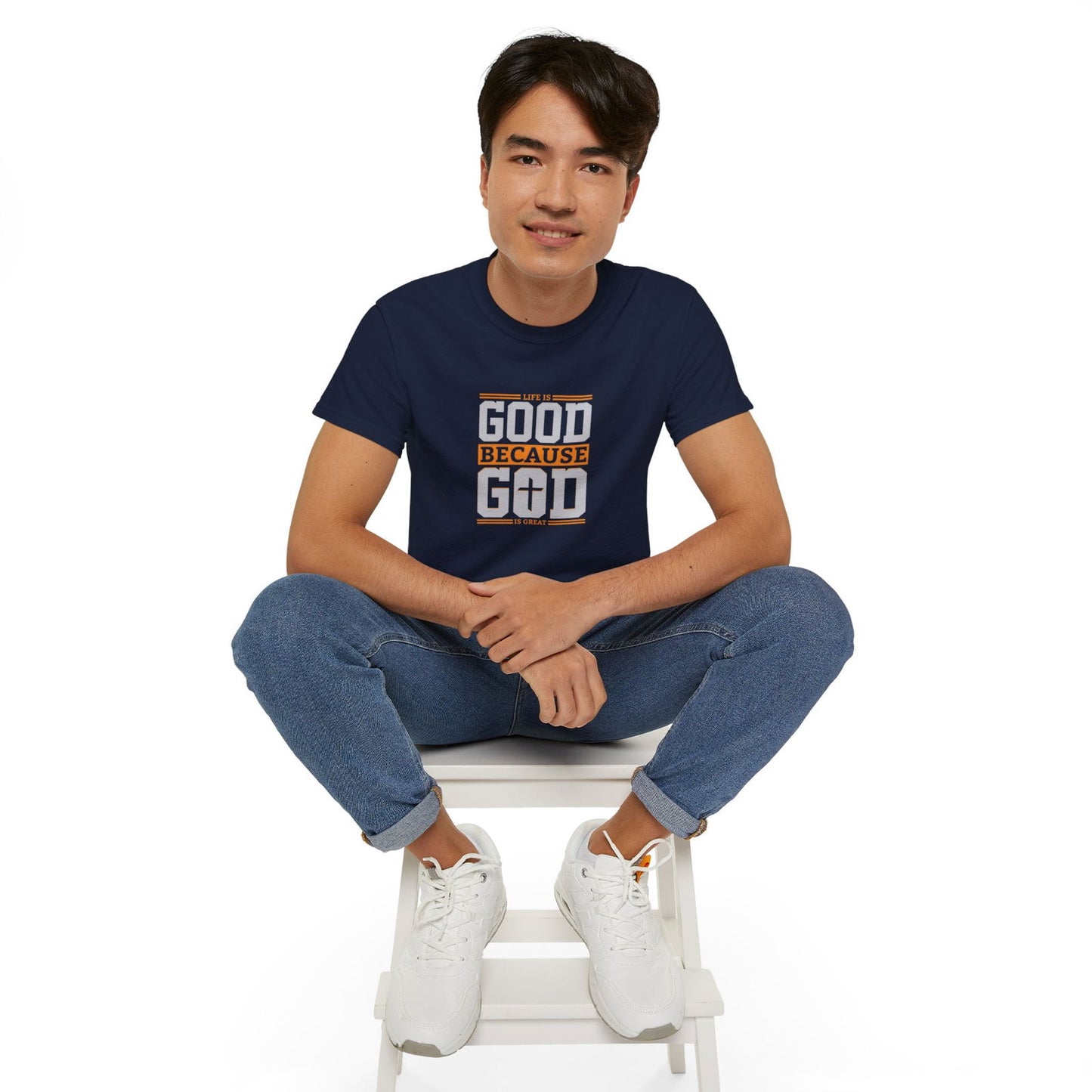 Life Is Good Because God Is Great Unisex Christian Ultra Cotton Tee - ClaimedbyGodDesigns