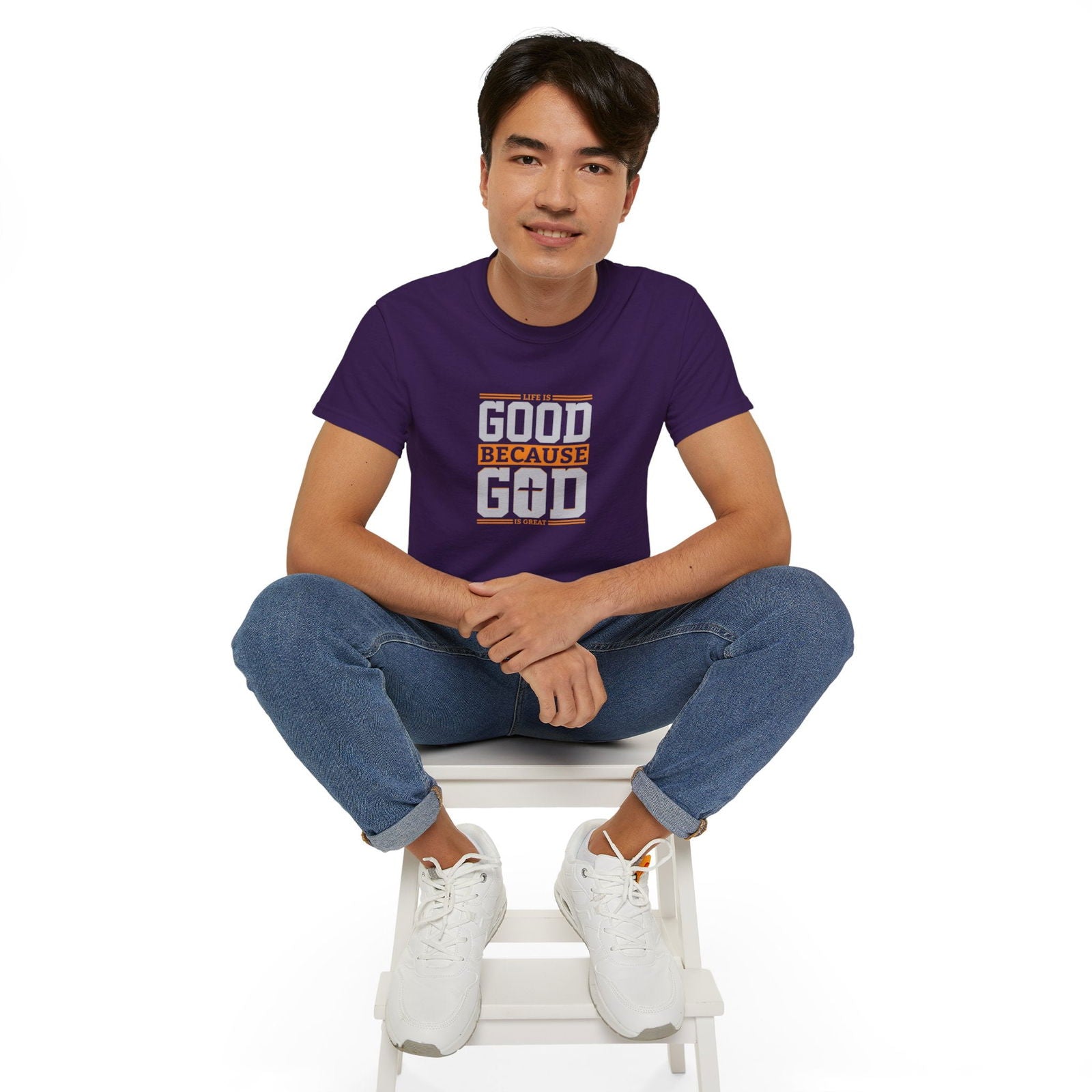 Life Is Good Because God Is Great Unisex Christian Ultra Cotton Tee - ClaimedbyGodDesigns