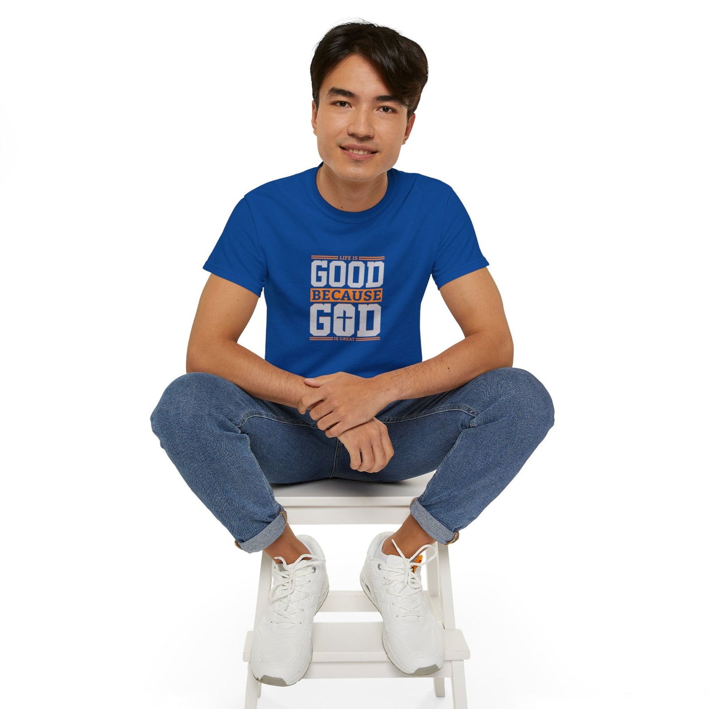 Life Is Good Because God Is Great Unisex Christian Ultra Cotton Tee - ClaimedbyGodDesigns