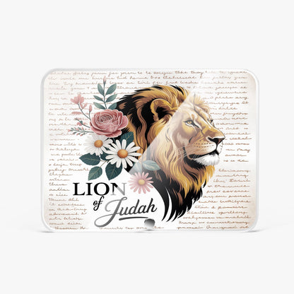 Lion Of Judah Acrylic Plaque with Stand - Rectangle - ClaimedbyGodDesigns