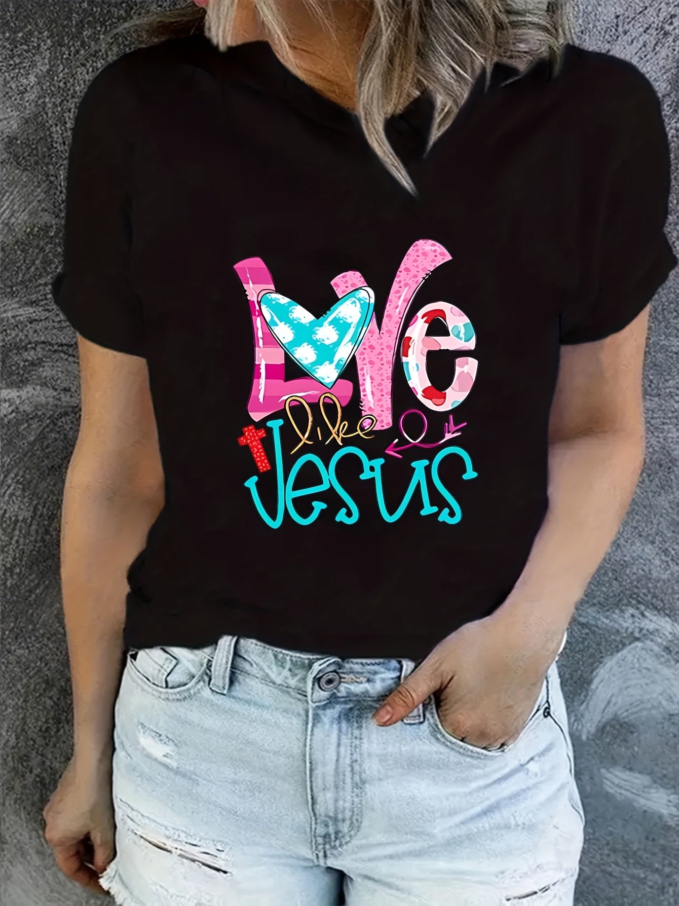 Love Like Jesus Women's Christian T-shirt - ClaimedbyGodDesigns