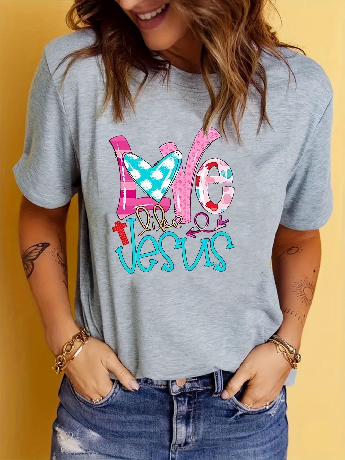 Love Like Jesus Women's Christian T-shirt - ClaimedbyGodDesigns