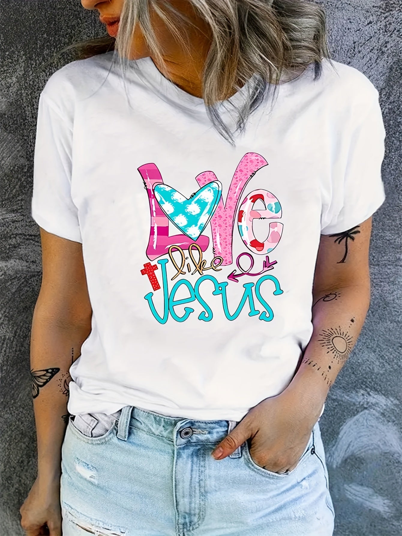 Love Like Jesus Women's Christian T-shirt - ClaimedbyGodDesigns