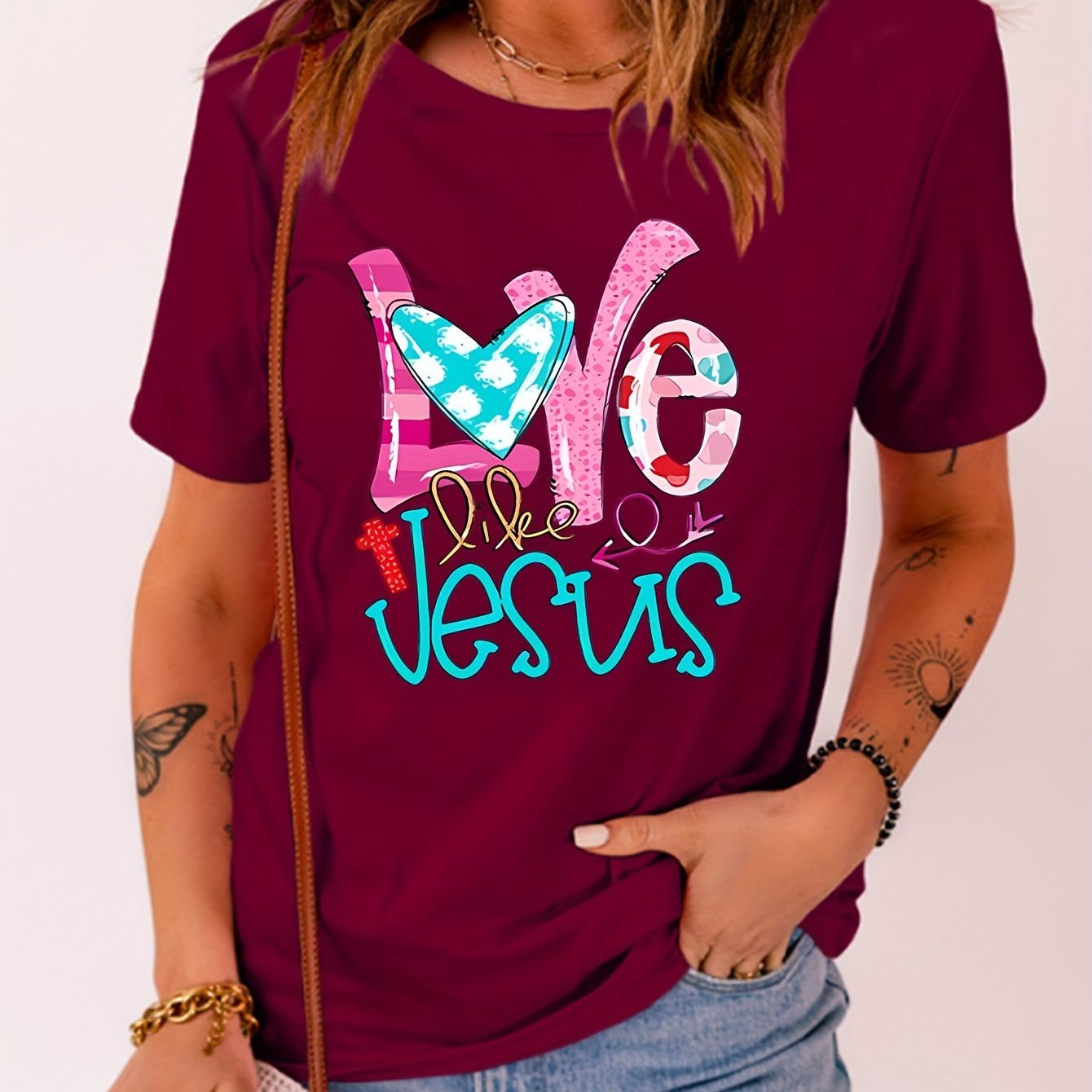 Love Like Jesus Women's Christian T-shirt - ClaimedbyGodDesigns