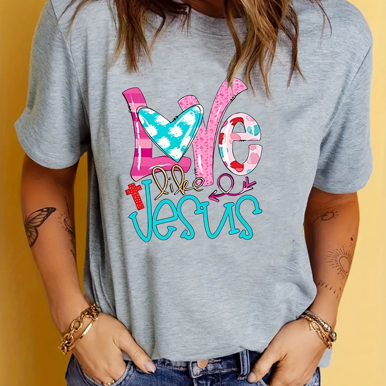 Love Like Jesus Women's Christian T-shirt - ClaimedbyGodDesigns