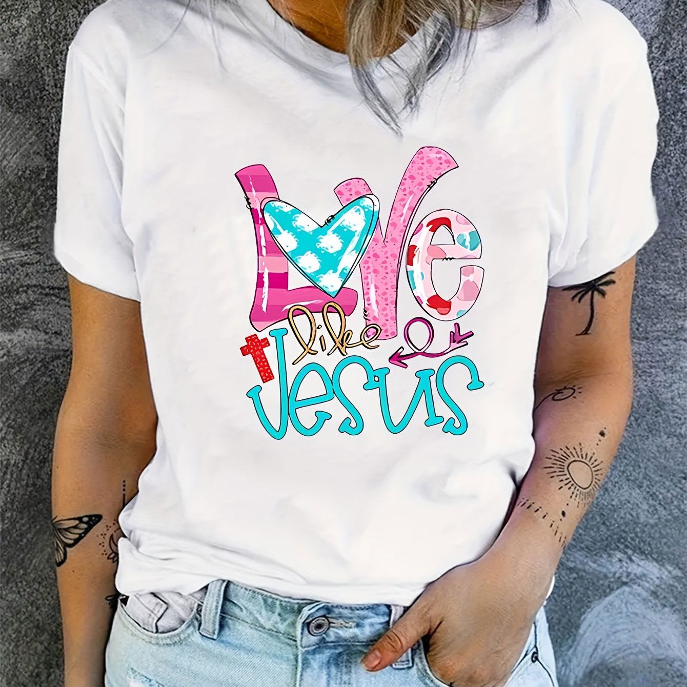 Love Like Jesus Women's Christian T-shirt - ClaimedbyGodDesigns