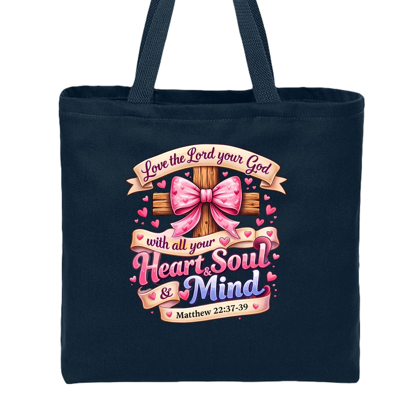 Love The Lord Your God Christian Tote Bag - ClaimedbyGodDesigns