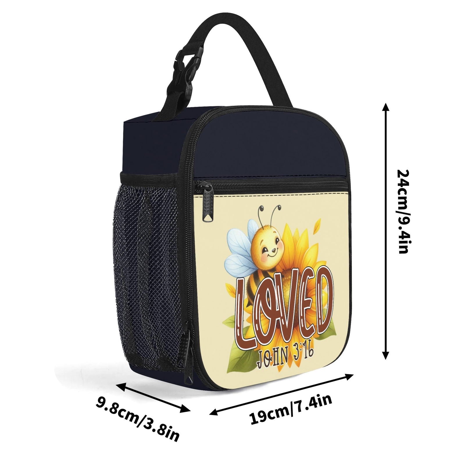 Loved Insulated Christian Lunch Box for Kids - ClaimedbyGodDesigns