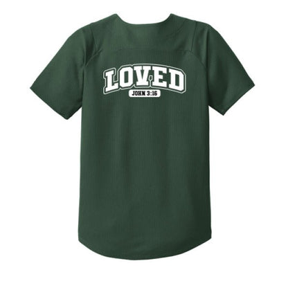 Loved Youth Christian Full-Button Jersey - ClaimedbyGodDesigns