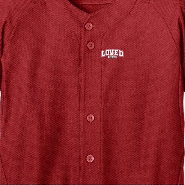 Loved Youth Christian Full-Button Jersey - ClaimedbyGodDesigns