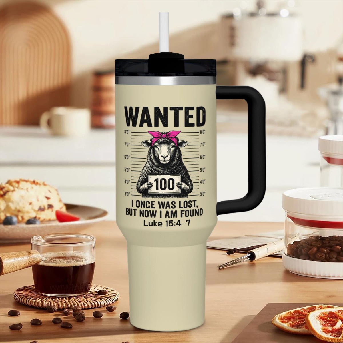 Luke 15:4–7 Wanted Lost Sheep Funny Christian Stainless Steel Tumbler 40oz - ClaimedbyGodDesigns