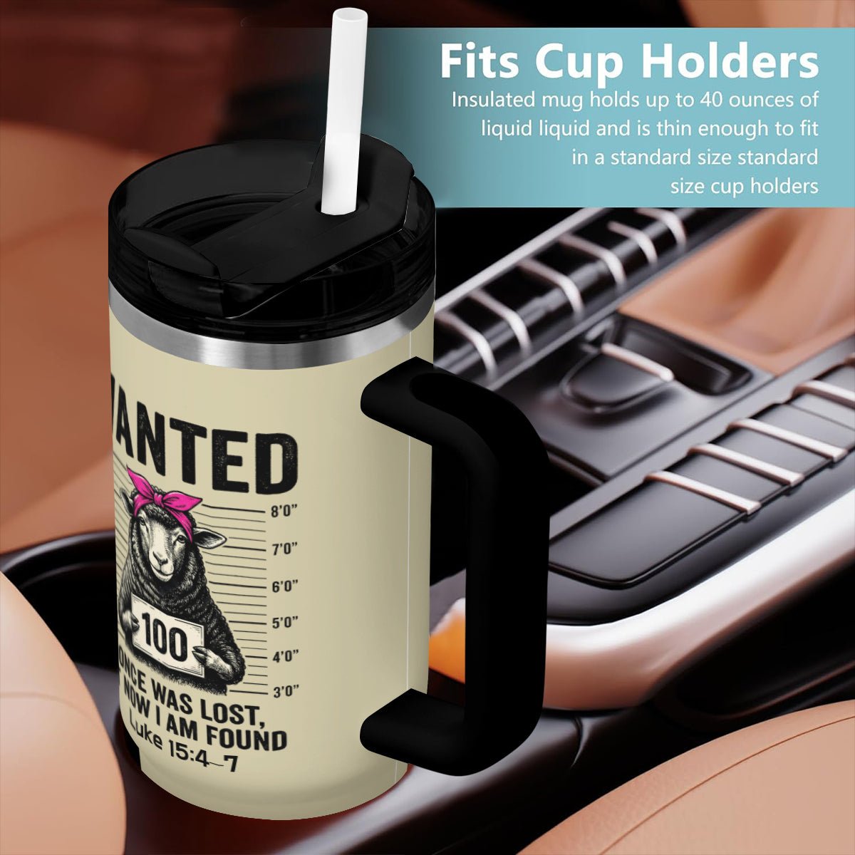 Luke 15:4–7 Wanted Lost Sheep Funny Christian Stainless Steel Tumbler 40oz - ClaimedbyGodDesigns