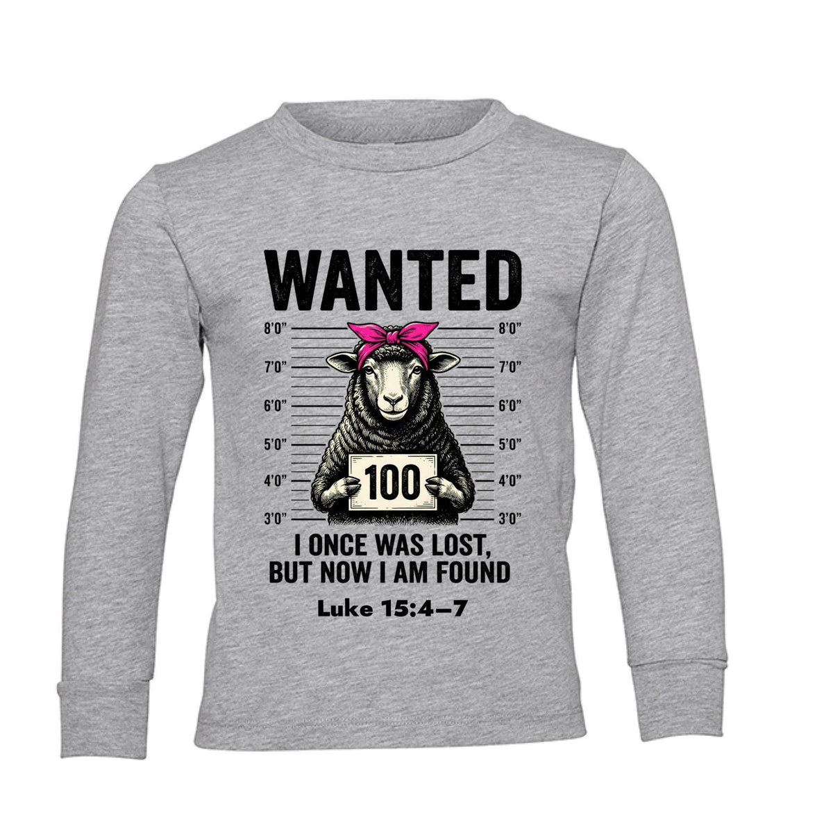 Luke 15:4–7 Wanted Lost Sheep Funny Christian Toddler Pullover Sweatshirt - ClaimedbyGodDesigns