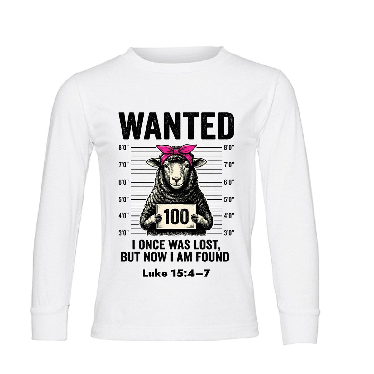 Luke 15:4–7 Wanted Lost Sheep Funny Christian Toddler Pullover Sweatshirt - ClaimedbyGodDesigns