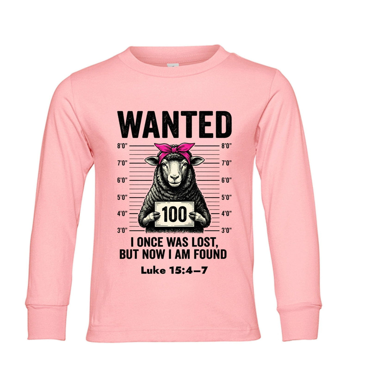 Luke 15:4–7 Wanted Lost Sheep Funny Christian Toddler Pullover Sweatshirt - ClaimedbyGodDesigns