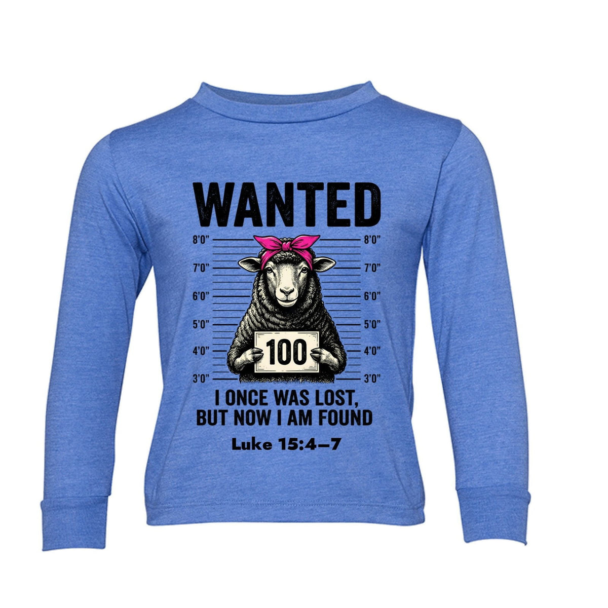 Luke 15:4–7 Wanted Lost Sheep Funny Christian Toddler Pullover Sweatshirt - ClaimedbyGodDesigns