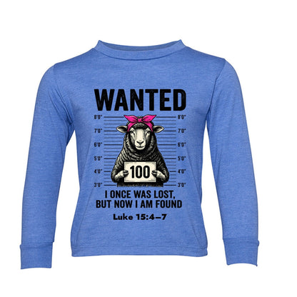 Luke 15:4–7 Wanted Lost Sheep Funny Christian Toddler Pullover Sweatshirt - ClaimedbyGodDesigns