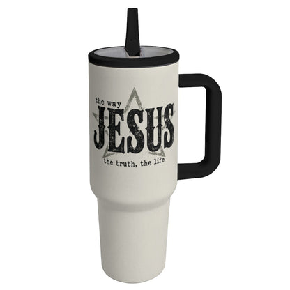 Jesus The Way The Truth The Life Christian 40oz Tumbler - Claimed by God Designs