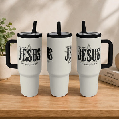 Jesus The Way The Truth The Life Christian 40oz Tumbler - Claimed by God Designs