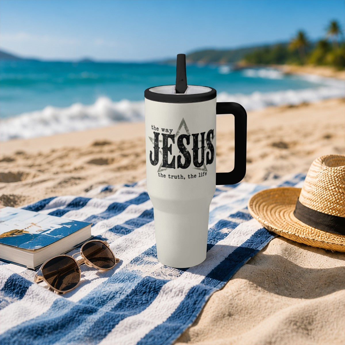 Jesus The Way The Truth The Life Christian 40oz Tumbler - Claimed by God Designs