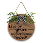 Live by Grace, Not Perfection Christian Wooden Hanging Sign - ClaimedbyGodDesigns