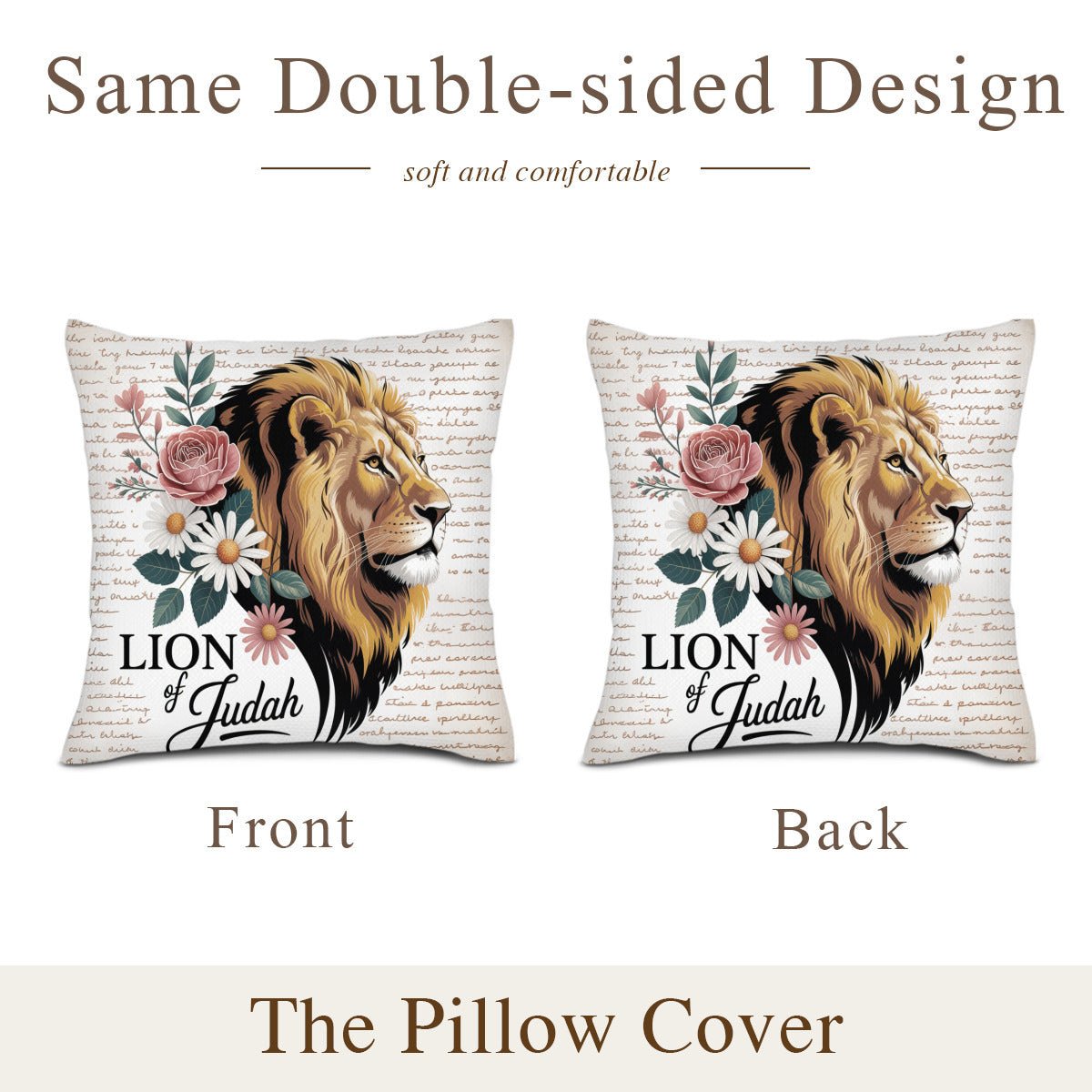 Lion Of Judah Christian Throw Pillow - ClaimedbyGodDesigns