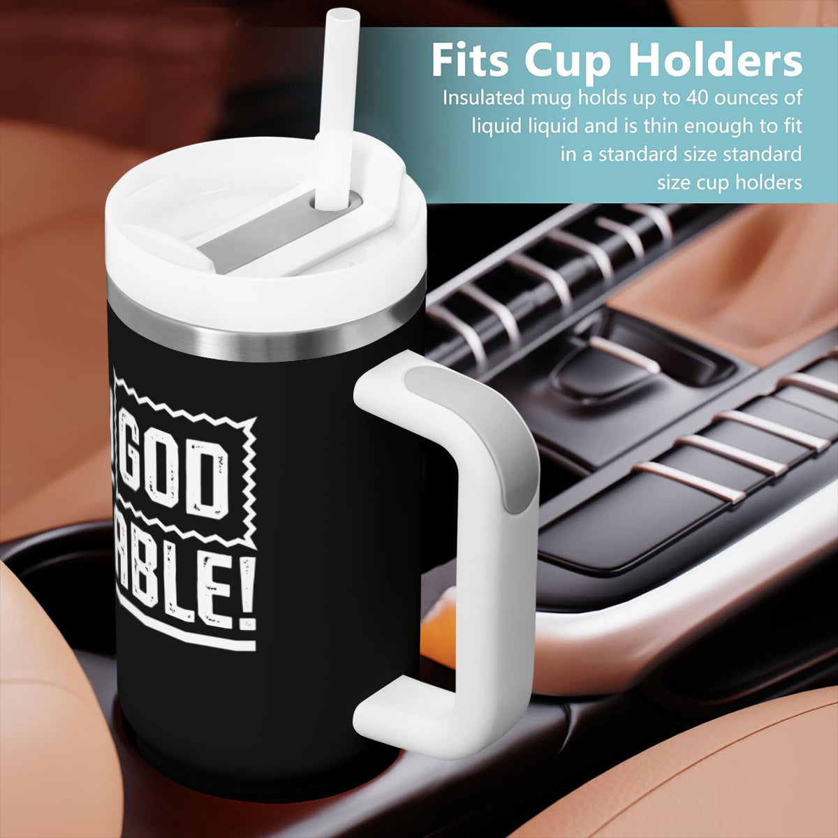 MY GOD IS ABLE Christian Stainless Steel Tumbler 40oz - ClaimedbyGodDesigns