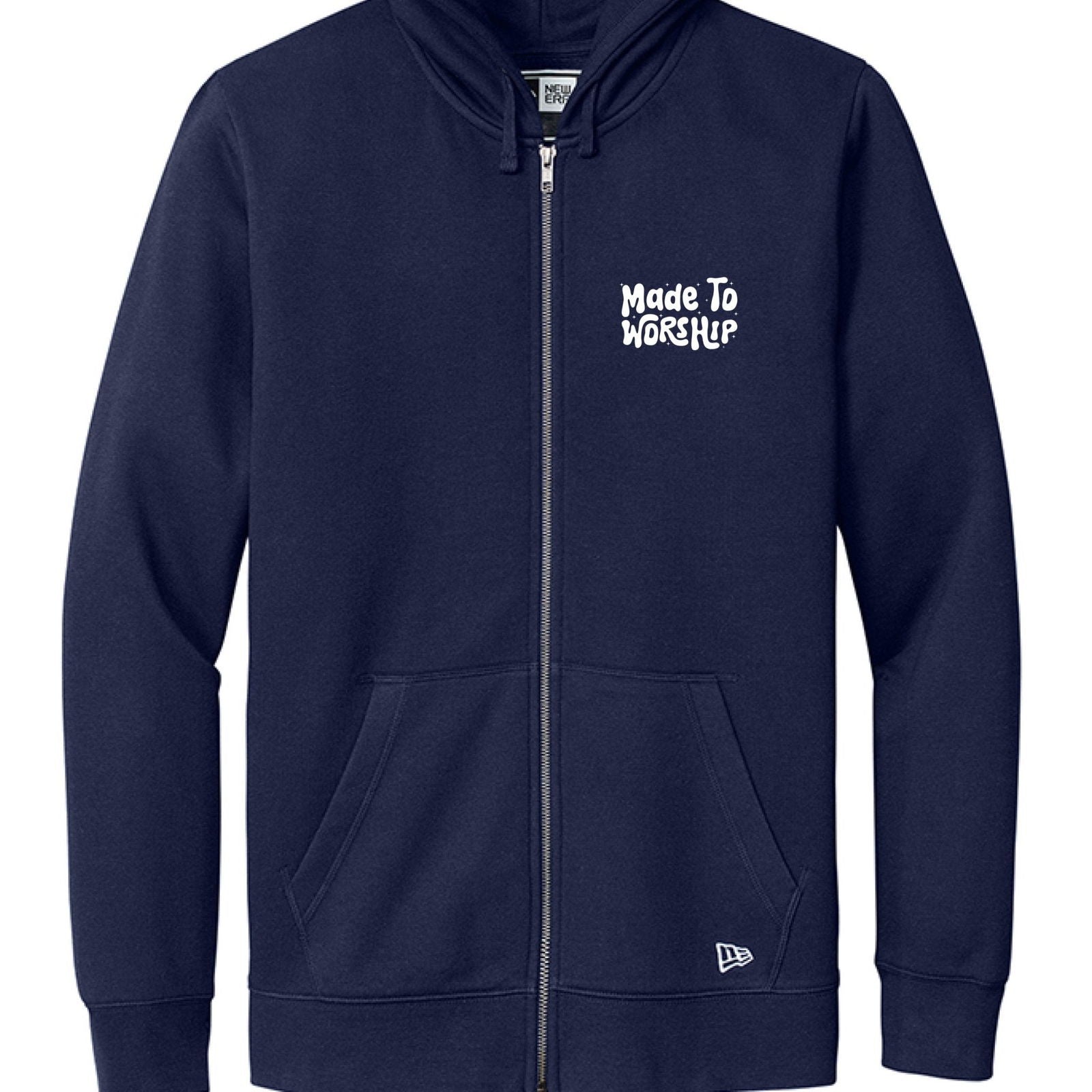 Made To Worship Unisex Christian Full-Zip Hooded Sweatshirt - ClaimedbyGodDesigns