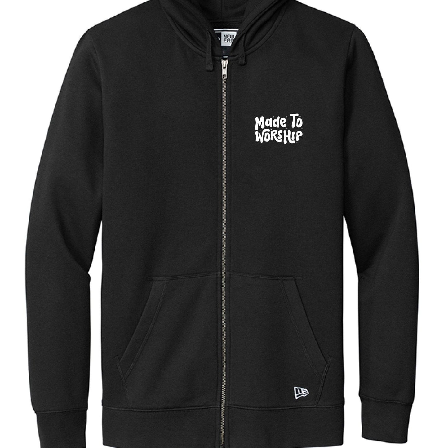 Made To Worship Unisex Christian Full-Zip Hooded Sweatshirt - ClaimedbyGodDesigns