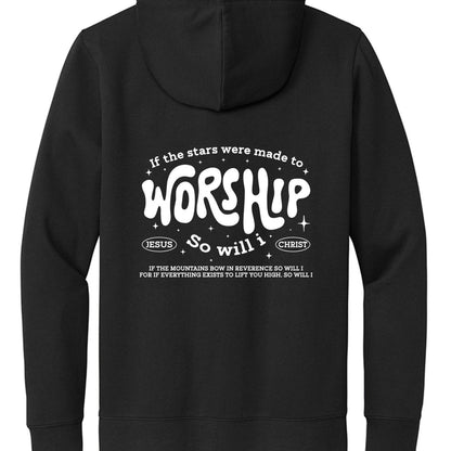 Made To Worship Unisex Christian Full-Zip Hooded Sweatshirt - ClaimedbyGodDesigns