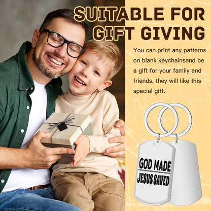 Made  Saved Christian Stainless Steel Keychain - ClaimedbyGodDesigns