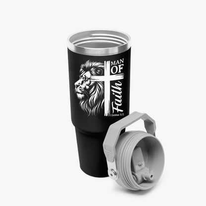 Main Of Faith Christian Flip Straw Tumbler - 30oz - ClaimedbyGodDesigns