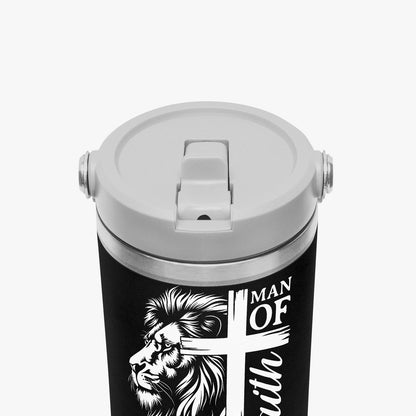 Main Of Faith Christian Flip Straw Tumbler - 30oz - ClaimedbyGodDesigns
