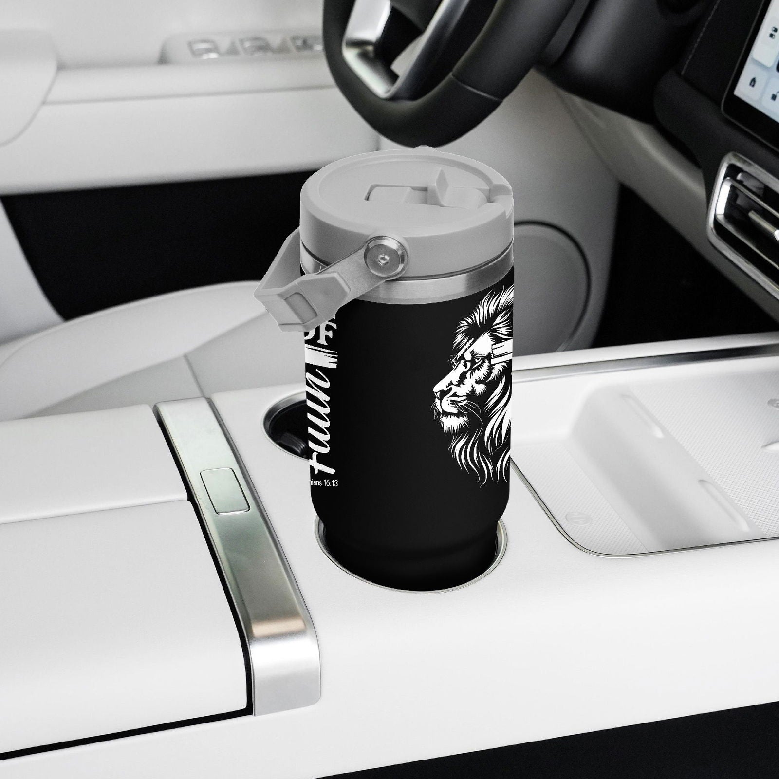 Main Of Faith Christian Flip Straw Tumbler - 30oz - ClaimedbyGodDesigns