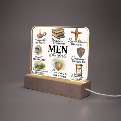 Men Of The Bible Christian Acrylic Plaque with Stand - Rectangle - ClaimedbyGodDesigns