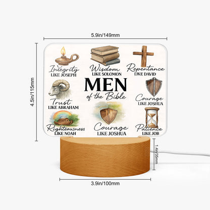 Men Of The Bible Christian Acrylic Plaque with Stand - Rectangle - ClaimedbyGodDesigns