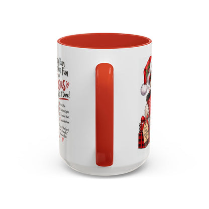 Messy Bun, Christmas Fun and Jesus Gets It Done! Coffee Mug - Claimed by God Designs