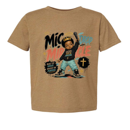 Mic Drop Miracle Toddler Christian T-shirt - ClaimedbyGodDesigns