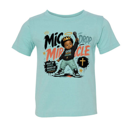 Mic Drop Miracle Toddler Christian T-shirt - ClaimedbyGodDesigns
