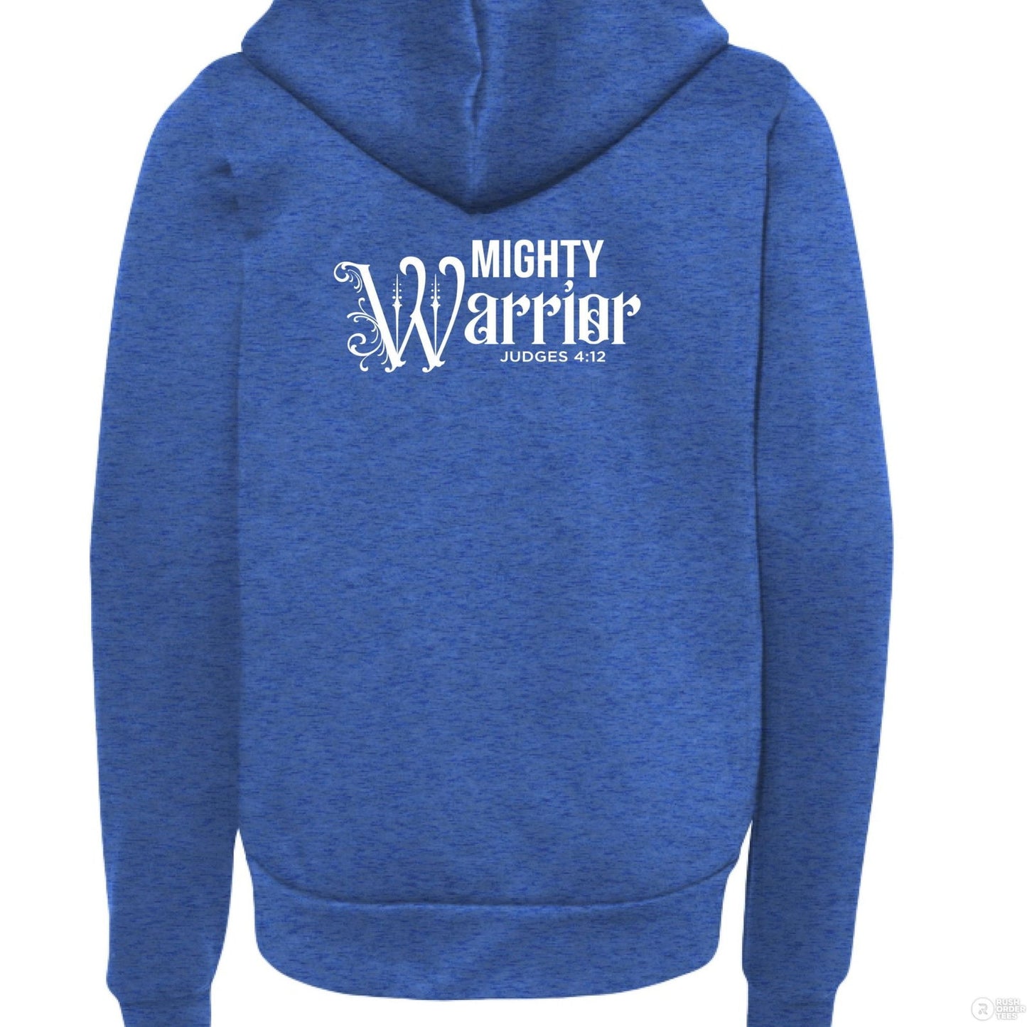Mighty Warrior Youth Christian Fleece Full-Zip Hooded Sweatshirt - ClaimedbyGodDesigns