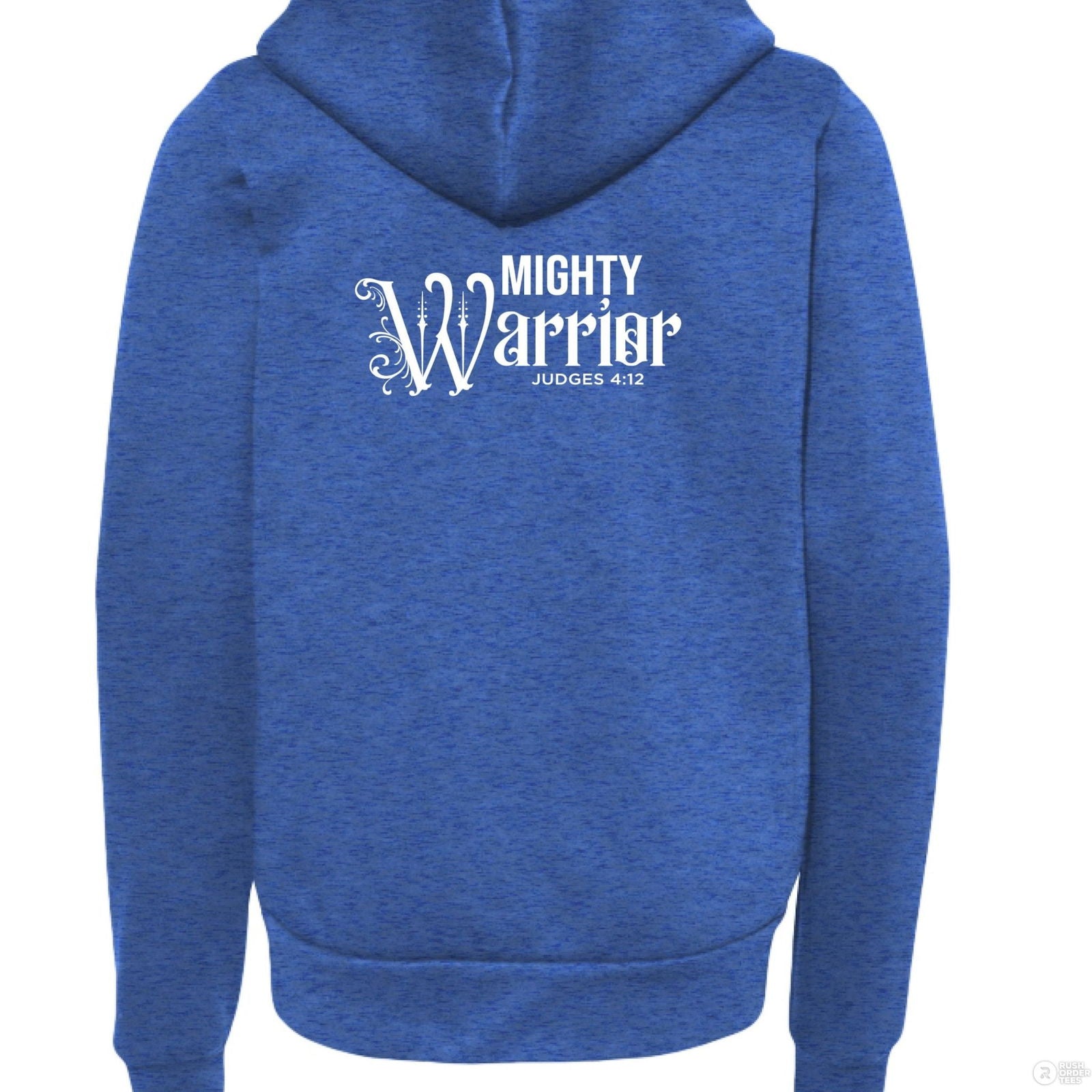 Mighty Warrior Youth Christian Fleece Full-Zip Hooded Sweatshirt - ClaimedbyGodDesigns